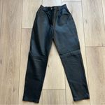 Forenza  Vintage Leather Black Pants Size 6 High Rise Genuine Leather Photo 6