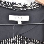 IRO Azure Fringe Blazer Jacket Open Front in Tweed Black and White Women's 38 M Photo 7