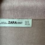 ZARA  Knit Belted Open Cardigan with Rolled Collar pink S Photo 9