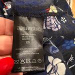 Zadig & Voltaire  SKULL WHIMSY THERESA PRINT BLUE LONG SLEEVE BLOUSE TOP XS Photo 8