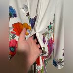 NWT Dolcezza White Mutilcolor Floral Button Down Jacket with pockets size XXL Photo 5