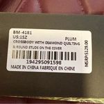 Badgley Mischka Purple Crossbody Bag with Gold Hardware and Quilted Design Photo 5