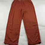 Gap Terracotta Linen Blend Relaxed Leg Pant M Photo 0