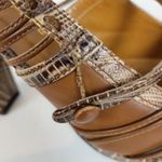 Isabella Fiore Womens Shoes Size 6.5 Brown Leather Snakeskin Embossed Strappy Photo 11