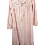 Ashley Taylor Large Nightgown VTG Cottagecore Pink Flannel Long Sleeve 1215 Photo 0