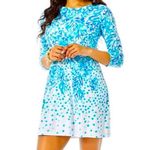 Lilly Pulitzer Ophelia Dress Resort Karma Camellia Engineered White/Blue XXS NEW Photo 3