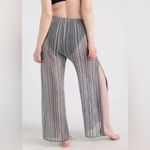 Time and Tru crochet Striped Black, grey and White cover up Pants Sz 1X Black Photo 6