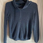 Ralph Lauren Lauren Sweater Size Medium Blue Cowl Neck Waffle Knit Pullover Photo 0