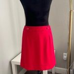 Ann Taylor Loft Petite Womens Lined Mini Skirt Red Size 4P Photo 0