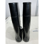 Womans Engineered For Woman Athletes Black Rubber Tall Rain boots Size 7 Photo 4