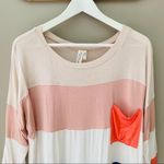 Pink Owl Striped Pullover Top Sz Medium Photo 1