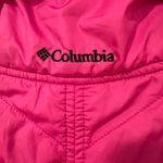 Columbia Pink Full Zip Quilted Vest Fleece Collar Side Pockets Size Large Photo 2
