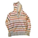 Lands' End Serious Sweats Multi Striped Pullover‎ Hoodie Size Large petite Photo 1