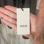 AGOLDE Tavi Melange Rib Knit Thong Bodysuit Size XL Salt & Pepper NWT Photo 5