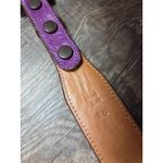 Vintage Handmade Stamped Women's Bright Purple Western Belt Small 28 Photo 7