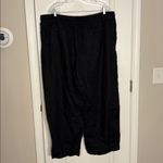 Athleta  Retreat Linen High Rise Wide Leg Pant Black Size 2X Photo 4