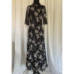 Code x Mode  Ruffle Mock Neck Smocked Floral Midi Dress Feminine Boho Flowy Fairy Photo 1