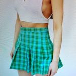 Urban Outfitters NWT Katie green plaid pleated academia mini skirt, size S Photo 1