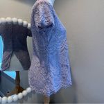 Maurice's  lace blouse top shirt size medium lavender lace sheer short sleeves Photo 6