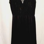 Victoria's Secret VS Satin Lace Faux Wrap Black Dress Size Small Photo 2