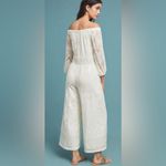Farm Rio  Off-Shoulder Lace Jumpsuit in White Photo 1
