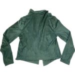 Romeo + Juliet Couture | Green Faux Suede Waterfall Front Jacket | Large Photo 1