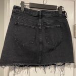 PacSun  Black Cotton Denim Distressed Mini Skirt Zip Front 5 Pocket Size 27” Photo 4