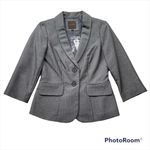 The Limited  Suit Jacket Blazer Charcoal Gray size XSmall Chambray Tailored NWT Photo 7