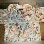 Rachel Roy Collection Tuesday Neck Sheer Floral Blouse Size Medium Photo 3
