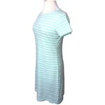 Sail To Sable  Green White Nautical Stripe T-Shirt Dress M EUC Photo 2