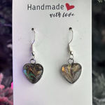 Handmade Acrylic Pour Heart Earrings Dangle Hypoallergenic Jewelry Holiday Gift Photo 0