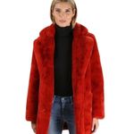 Apparis Sophie Faux Fur Jacket Scarlet Red Size S Photo 0