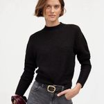 Madewell NWT  Alpaca-Blend Mockneck Puff Sleeve Sweater Black Photo 0