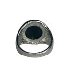 Silver and Black Boho Ring with Stone Photo 5