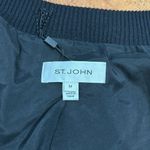 St. John NWOT  Black Label Silk bomber jacket  Sz M Photo 6