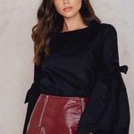 Free People  black bell sleeve top Photo 0