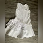 Victoria Beckham white Ruffled Sheath Mini Dress Photo 6