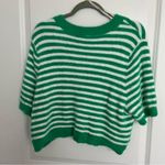 NEW Arula Green Striped Sweater Top Plus Size 1X NWT Photo 5