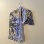 metropolitan museum art scarf Silk Claude Monet Palm Trees Bordighera Art Wear Blue Photo 8