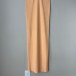San Sloane Dress Adrian Ribbed Peach Cut Out Plunge Bodycon Midi Dress Medium Photo 8