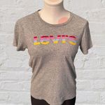 Levi's Levi’s Gray Striped Logo Tee Photo 0
