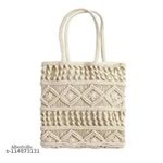 Cost Plus World Market Macrame Tote Bag Tan Photo 1