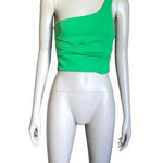 ZARA  Green One Shoulder Crop Top Photo 0