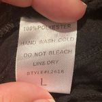 By Together  black textured midi dress with tie front and cut out. Size Large Photo 7