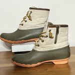 Sperry  Womens Top-Sider Saltwater Rain Duck Boots Canvas Green Size 7.5 M Photo 1