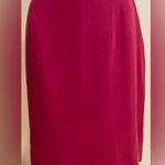 Jones New York Red Wine Knee Length Skirt Zipper On Side l Small Back Slit SZ 14 Photo 2