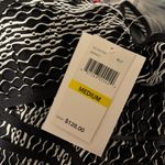 Becca Show & Tell Crochet Plunge Medium One Piece Black and White Swimsuit Photo 8