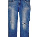 Lucky Brand Jeans Womens Sun Faded Distressed Sweet Jean Crop Denim- Size 12/34 Photo 0