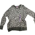 Isaac Mizrahi Lounge Grey Leopard Sweater XXL NWT Photo 3