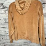 Aerie  Velour Cropped Hoodie Golden Tan NWT Small Photo 2